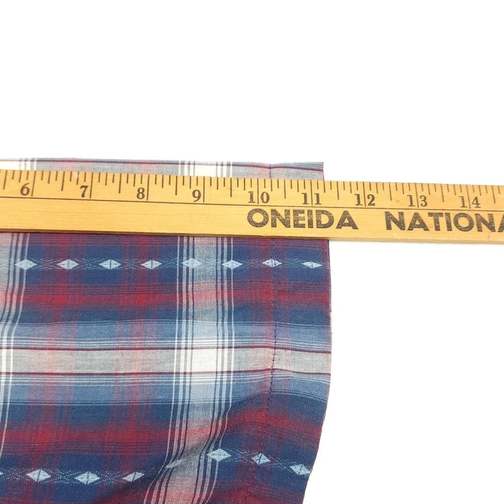 Canyon Guide Outfitters Shirt Mens 2XL Blue Plaid Short Sleeve Western Snap - Picture 8 of 9